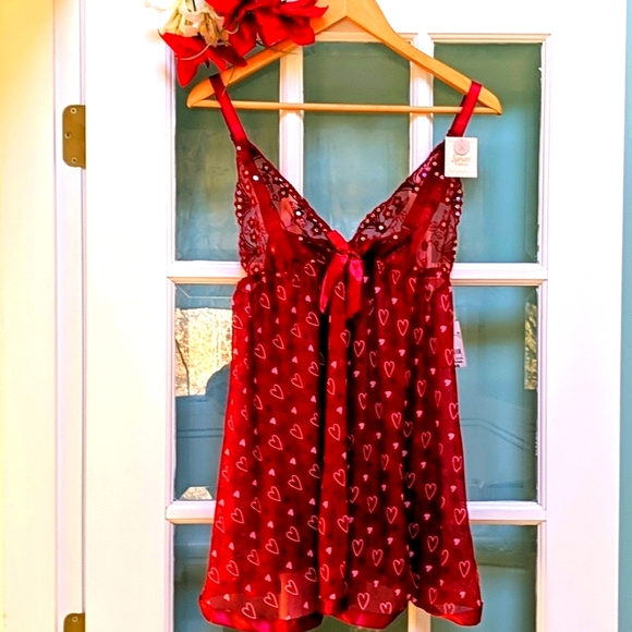 spree Other - 👑 Spree Hearts Babydoll Nighty Set 👑